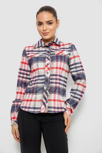 Рубашка женская в полоску, цвет молочный, 230R064-2