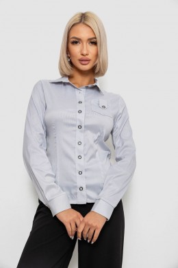 Рубашка классическая в полоску  -уценка, цвет светло-серый, 230R644-U-102