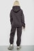 Спортивный костюм женский на флисе, цвет темно-серый, 247R2012