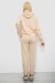 Спортивный костюм женский двухнитка, цвет бежевый, 214R1419-006