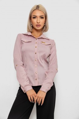 Сорочка класична в смужку, колір пудровий, 230R646