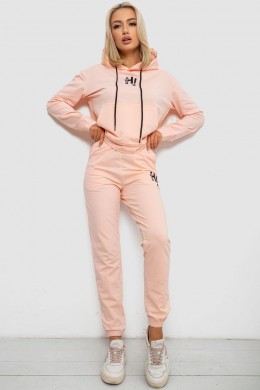 Спортивний костюм жіночий двонитка, колір персиковий, 214R1419-003