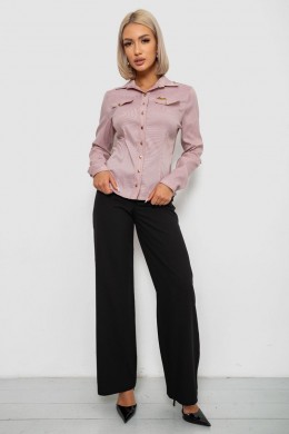 Сорочка класична в смужку, колір пудровий, 230R646