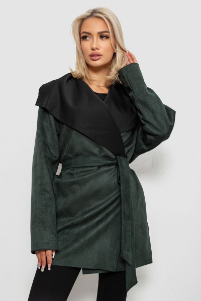 Кардиган женский однотонный, цвет зеленый, 257R001