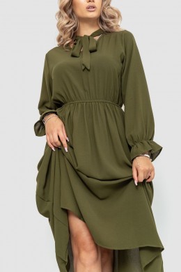 Платье нарядное, цвет хаки, 204R601