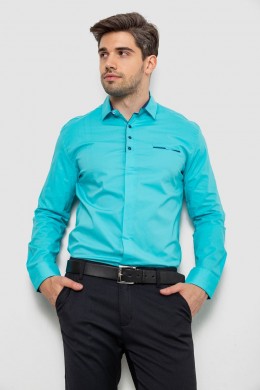Рубашка мужская  -уценка, цвет бирюзовый, 214R7150-U