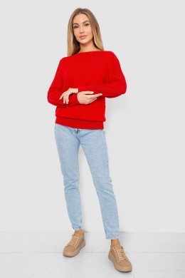Кофта женская с манжетами, цвет красный, 244R999