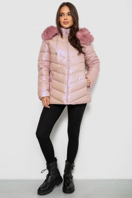 Куртка жіноча зимова коротка, колір рожевий, 244R23-611