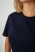Футболка женская однотонная, цвет темно-синий, 238R112 Футболка женская однотонная, цвет темно-синий, 238R112