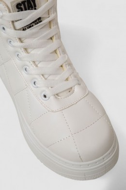 Кеды женские на меху, цвет белый, 248RK09