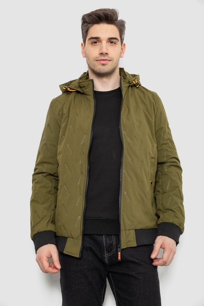 Куртка мужская демисезонная с капюшоном, цвет хаки, 244RL-9882AL