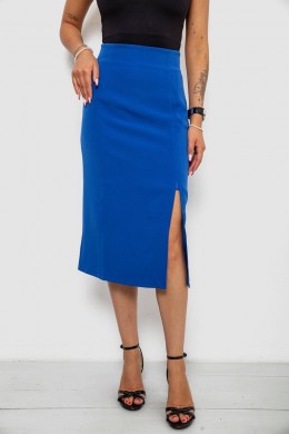 Спідниця жіноча однотонна, колір електрик, 244R1213-10