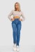 Джинсы женские Mom-fit стрейч, цвет синий, 244R1133