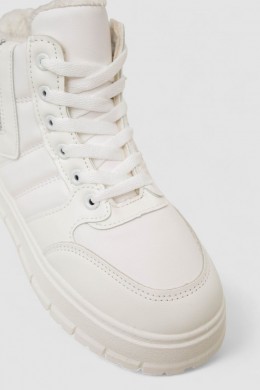 Кросівки жіночі зимові на хутрі, колір білий, 248RMB06