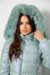 Куртка женская демисезонная короткая, цвет мятный, 244R23-9