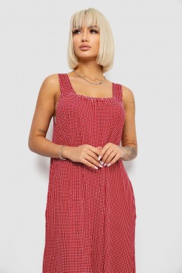 Сарафан женский в клетку, цвет красный, 257R733-2
