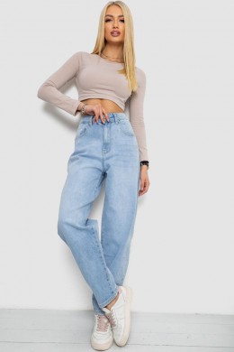 Джинсы женские MOM  -уценка, цвет голубой, 255RM578-U-21