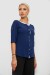 Блуза класична, колір синій, 230R111 Блуза класична, колір синій, 230R111