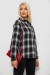 Рубашка женская в клетку, цвет черный, 244R1070-4 Рубашка женская в клетку, цвет черный, 244R1070-4