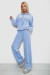 Спортивний костюм жіночий велюровий -уцінка, колір блакитний, 241R2001-20-U-1 Спортивний костюм жіночий велюровий -уцінка, колір блакитний, 241R2001-20-U-1
