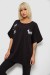 Футболка женская с принтом, цвет черный, 244R2511 Футболка женская с принтом, цвет черный, 244R2511