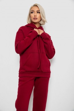 Спортивный костюм женский на флисе, цвет бордовый, 247R2039