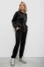 Спортивний костюм жіночий велюровий, колір чорний, 257R4119 Спортивний костюм жіночий велюровий, колір чорний, 257R4119