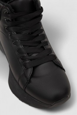 Кроссовки женские зимние на меху, цвет черный, 248RXM22