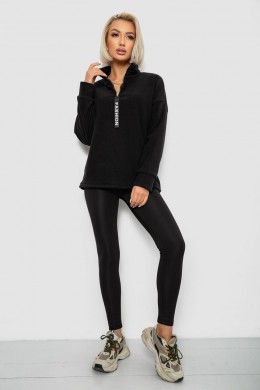 Батник женский на поларфлисе, цвет черный, 257R333-5