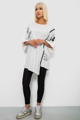 Футболка женская с принтом, цвет молочный, 244R4007