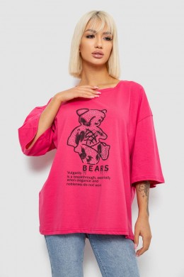 Футболка женская с принтом, цвет розовый, 244R2029-5