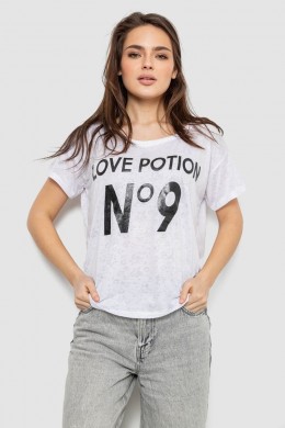 Футболка женская с принтом, цвет белый, 244R2073-1