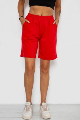 Шорти жіночі однотонні, колір червоний, 238R57820
