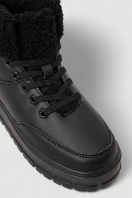 Ботинки женские зимние на меху, цвет черный, 248RCX669