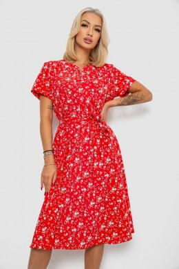 Платье софт с принтом, цвет красный, 230R1111