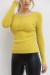 Кофта жіноча базова в рубчик, колір гірчичний, 204R002 Кофта жіноча базова в рубчик, колір гірчичний, 204R002
