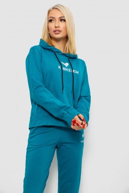 Спортивний костюм жіночий двонитка, колір бірюзовий, 214R1419-007