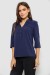 Блуза однотонная, цвет синий, 230R96-1 Блуза однотонная, цвет синий, 230R96-1