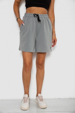 Шорти жіночі однотонні, колір сірий, 238R777
