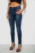 Джинсы женские однотонные Skinny, цвет синий, 244RA-019