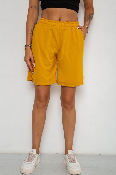 Шорти жіночі однотонні  -уцінка, колір гірчичний, 238R57820-U