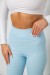 Лосины однотонные в рубчик, цвет голубой, 244R686