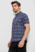 Сорочка чоловіча в клітку, колір синій, 214R842