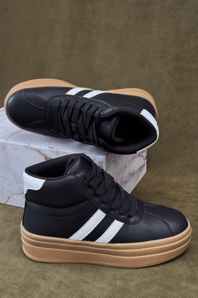 Кроссовки женские демисезонные, цвет черно-белый, 248RWA160