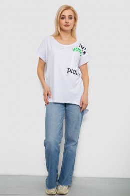 Футболка женская с принтом, цвет белый, 244R2415