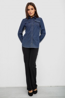 Сорочка жіноча однотонна, колір синій, 230R069