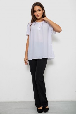 Блуза однотонная, цвет белый, 230R112-15