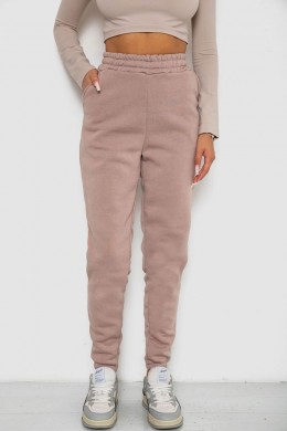Спортивні штани жіночі на флісі, колір мокко, 238R57013