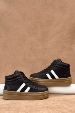 Кроссовки женские демисезонные, цвет черно-белый, 248RWA180-5