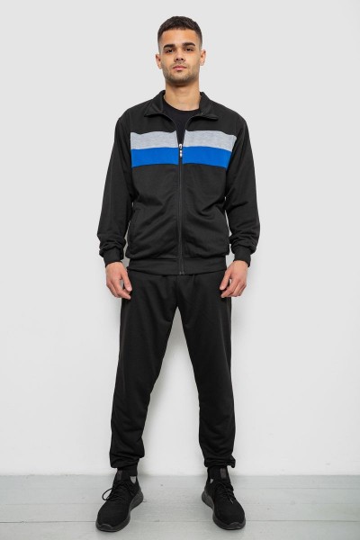 Спортивный костюм мужской двухнитка, цвет черный, 244R9167